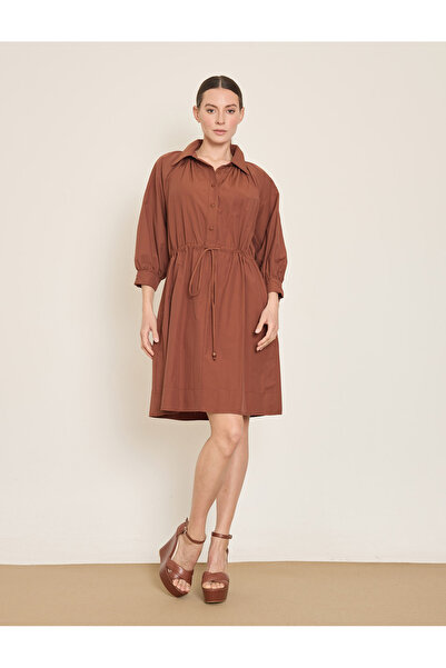 BGN workshop Buzgu Detailled Cotton Mixed Short Dress