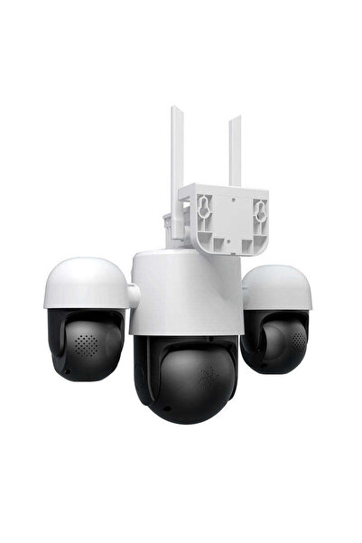 SRIHOME Camera Cvadrupla Supraveghere Video WIFI CCTV SH069 Plus, 20 MP, 3 Camera Motorizate, Alb