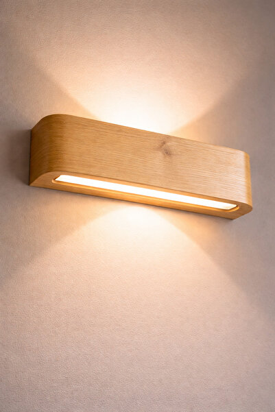 Pa Petra Aydınlatma Modern Ahşap LED Duvar Apliği 3000K Gün Işığı Dekoratif A...