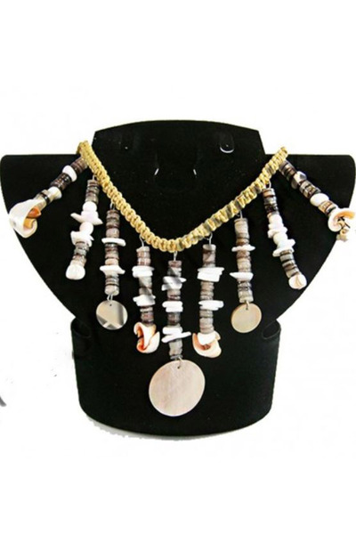 TAŞÇIZADE قلادة من حجر صدفة البحر المحبوك مكرمية