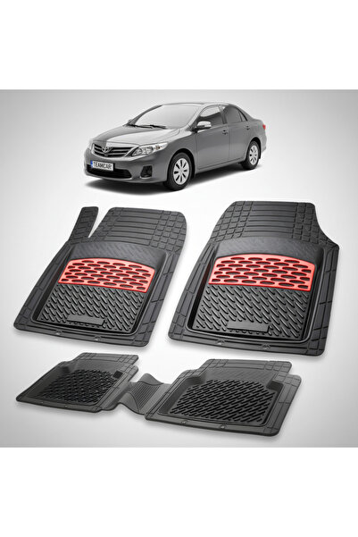 TEAMCAR Πατάκια δαπέδου Toyota Corolla E150 Sedan Συμβατά 2010-2013 | Κόκκινα