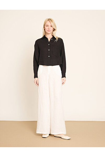 BGN workshop Button and Pocket Detail Linen Shirt