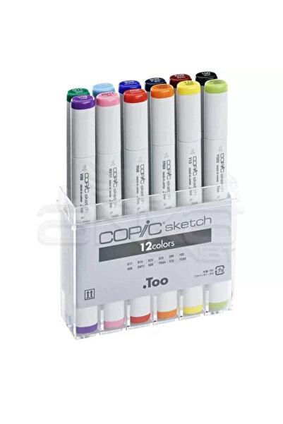 Copic مجموعة أقلام رسم مكونة من 12 لونًا أساسيًا