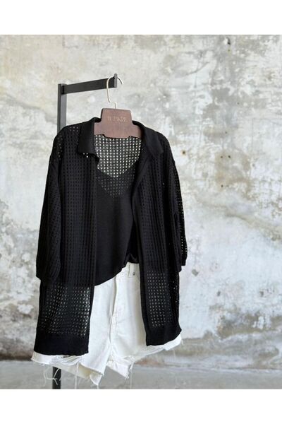 sumoda Kadın Merserize Rahat Kalıp Ön Ve Arka V Yaka Askılı Atlet Ve Hırka Takım