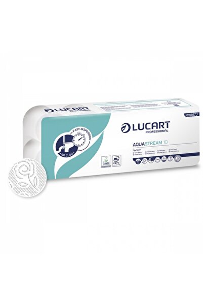 Lucart Professional Hartie igienica dizolvabila in apa 7 secunde, 10 role, 22...