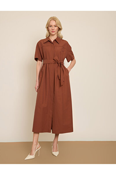 BGN workshop Cotton Karisim Midi Shirt-Dress