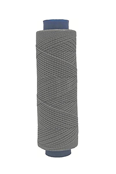 srtfootcare AKR Gri 007 Yassı Mumlu İp 0,5mmx100mt Mumlu Iplik Takı Deri Hobi...