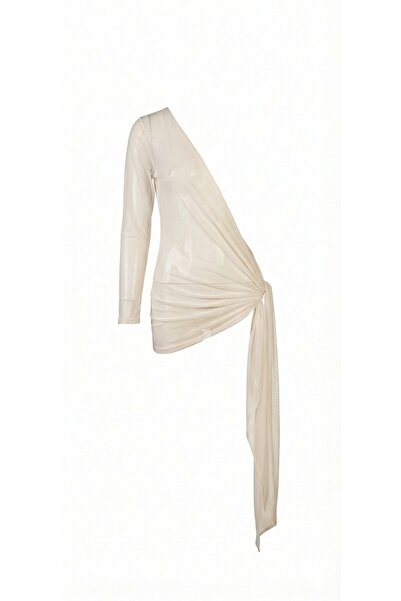 AQUELLA One shoulder Side-Tie tunic