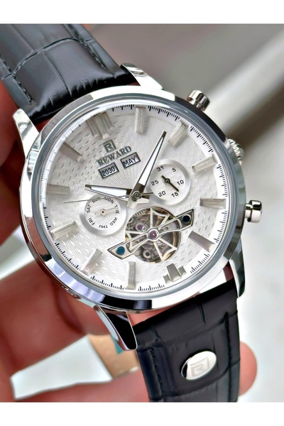 Reward Black Color Business Original Automatic Men's Wristwatch + Bracelet wi...