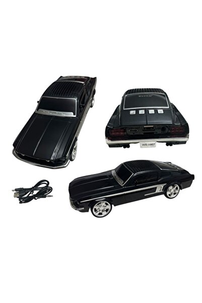 ADIRI SHOP Boxă portabilă tip mașină – Model Mustang Negru (Wireless Car Spea...