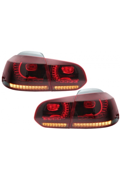tuningset Stopuri Full LED compatibile cu VW Golf 6 VI 2008-2013 R20 Design R...