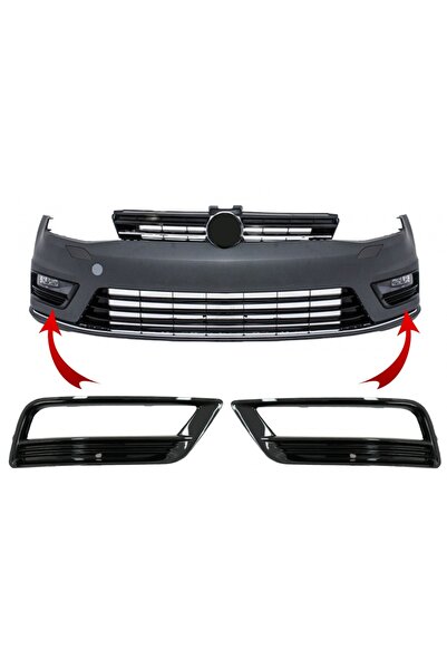 tuningset Grile Laterale Bara Față compatibil cu VW Golf VII 7 2013-2017 R-Li...