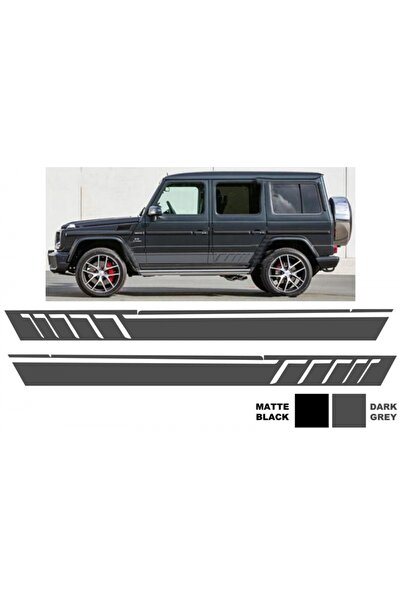 tuningset Αυτοκόλλητα βινυλίου πλευρών σε σκούρο γκρι, κατάλληλα για Mercedes...