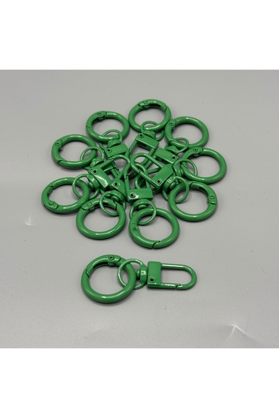 Aynalı Parrot Spring Ring Green (10 Pcs)