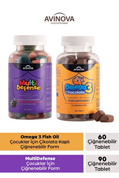 Omega-3 60 Adet + Multi Defense 90 Adet Çiğnenebilir 2’li Paket