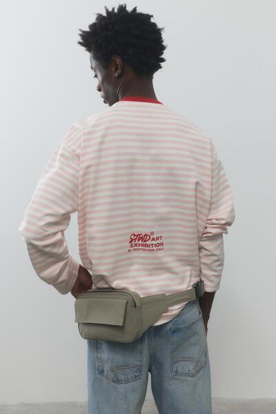 Pull & Bear Çizgili uzun kollu t-shirt