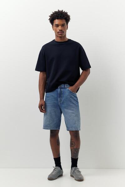 Pull & Bear Baggy denim bermuda