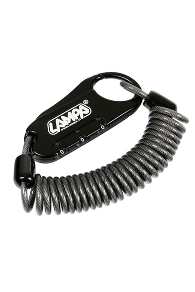 Lampa Lacăt cu cablu Raptor, 3 cifre, 150 cm, oțel cu înveliș din plastic