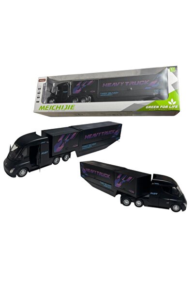 ADIRI SHOP Camion TIR interactiv de jucărie cu remorcă, lumini, sunete și mec...