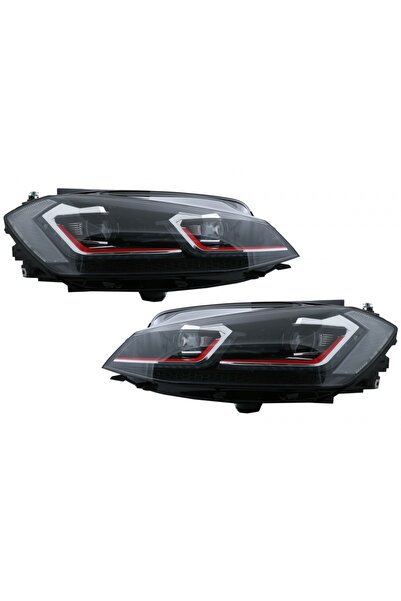 tuningset Faruri LED compatibile cu VW Golf 7.5 VII 2017-Up GTI Look cu viraj...