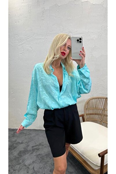 PHUDRA LİNE Saten Oversize Gömlek