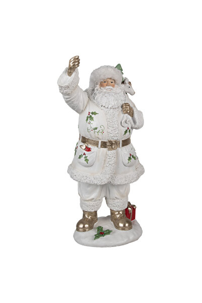 Clayre & Eef Figurină Moș Crăciun din polirășină 21x23x43 cm