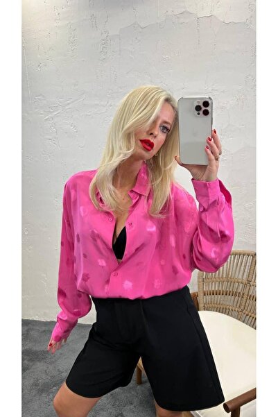 PHUDRA LİNE Saten Oversize Gömlek