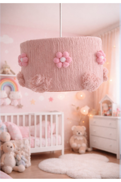 Mirfilo Çocuk odası avize çocuk makrome ponponlu avize