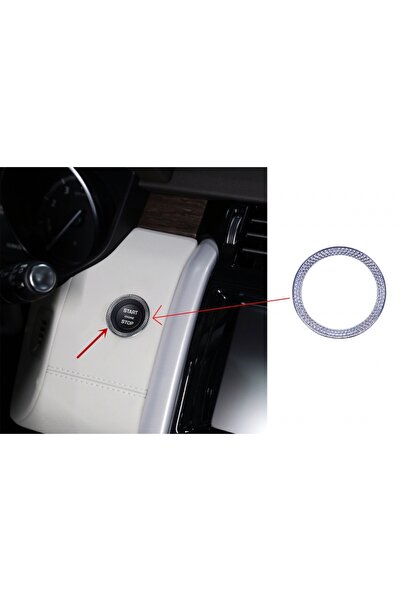 tuningset Buton de pornire cu inel cromat compatibil cu Land Rover Discovery ...