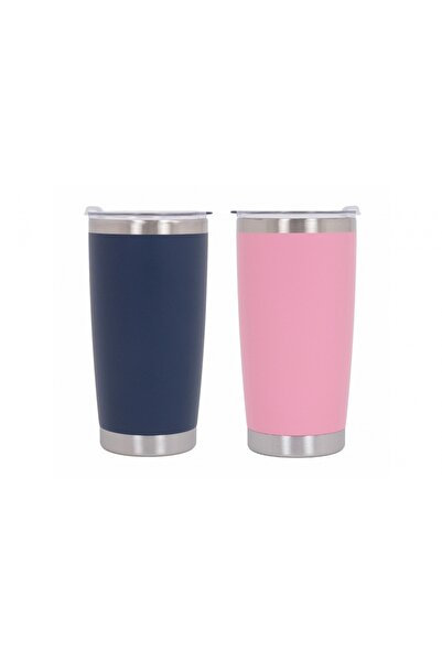 tuningset Pachet 2 căni termos din oțel inoxidabil SS304 cu capac, perete pen...