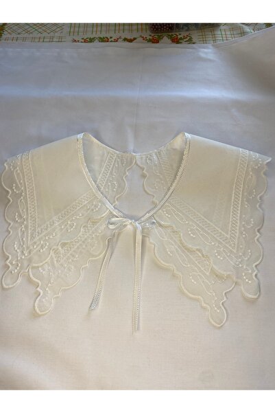 enteldantel Beyaz fisto yaka