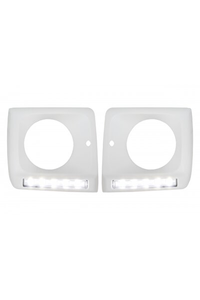 tuningset Carcase faruri cu lumini de zi LED DRL compatibile cu Mercedes Clas...