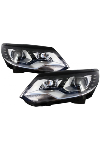 tuningset Faruri LED DRL compatibile cu VW Tiguan MK I Facelift 2012-2015 OEM...