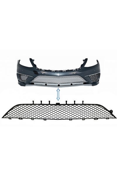 tuningset Grilă Centrală Inferioară Bara Față compatibil cu Mercedes S-Class ...