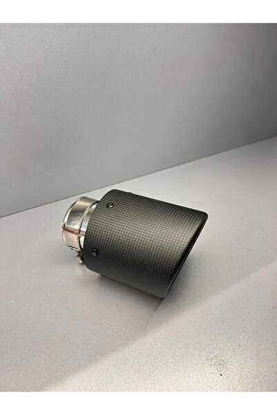 akt egzoz 100mm Tekli Karbon Egzoz Ucu krom Paslanmaz Çelik Universal Spor Eg...