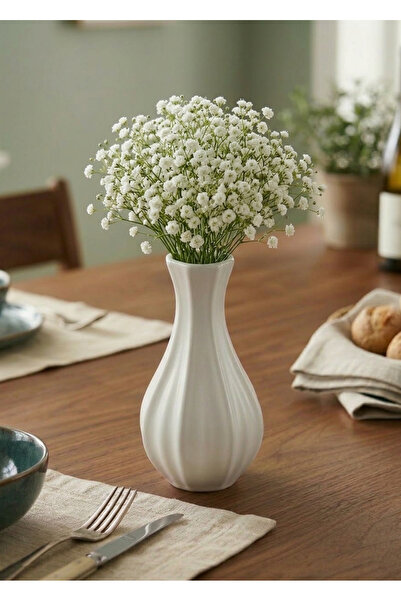 mora store Küçük Boy Bohem Vazo 15 cm | Dekoratif Minimal Çiçek Vazosu | Salo...