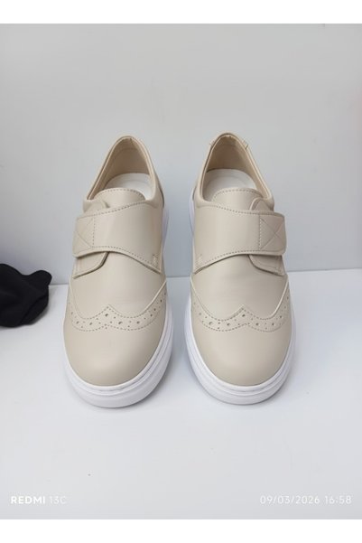 PATİK BEBE ERKEK ÇOCUK KREM RENKLİ HAFİF VE ESNEK CASUAL KLASİK AYAKKABI
