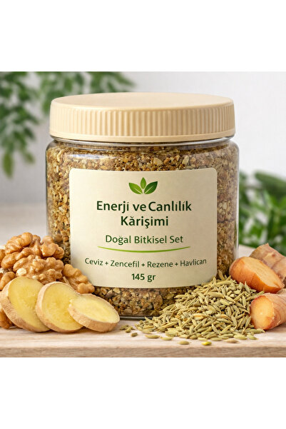 Güç ve enerji destekleyici - İç Ceviz+Zencefil+Rezene+Havlıcan 4'lü set 145 Gr