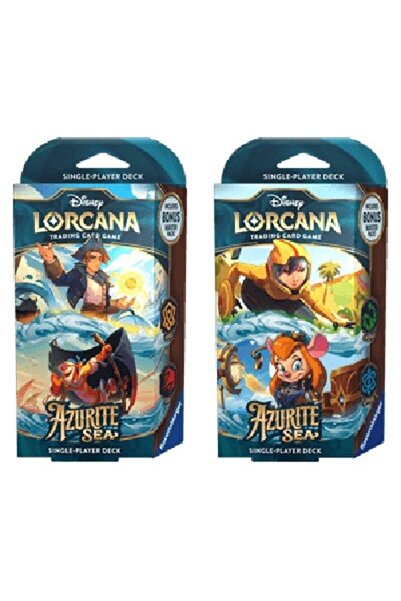 RAVENSBURGER Lorcana Azurite Sea: Set de 2 pachete de cărți pentru început