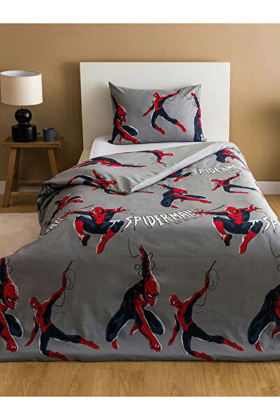 LC Waikiki Set de lenjerie de pat LCW HOME Mixed Spider-man cu imprimeu pentr...