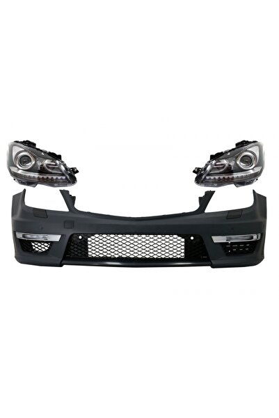 tuningset Bara Față cu Faruri LED DRL compatibil cu Mercedes C-Class W204 201...