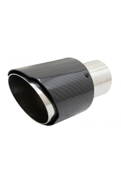 tuningset Ornamente de evacuare din fibră de carbon, cu aspect lustruit