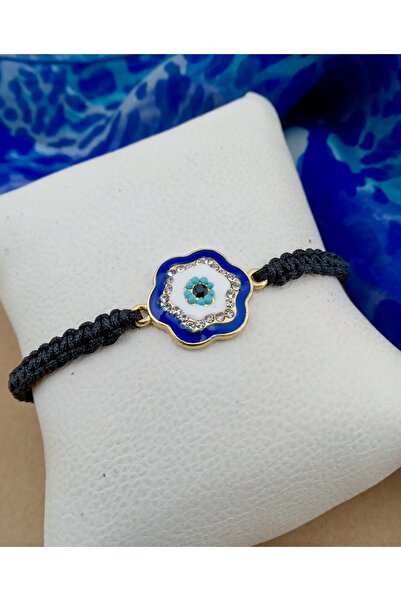Orelia Takı Mineli Nazar Göz Makrome Ayarlanabilir Bileklik