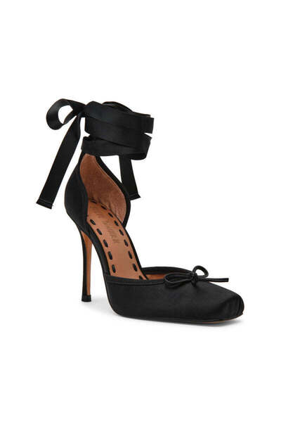 Steve Madden Larina Solid Black High Heel Sandals