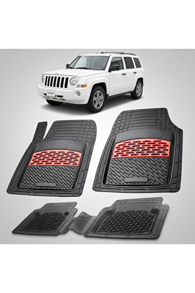 TEAMCAR Συμβατά πατάκια δαπέδου Jeep Patriot MK 2007-2017 | Κόκκινα