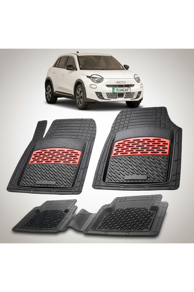 TEAMCAR Συμβατά πατάκια Fiat 600e 2023-2026 | Κόκκινο