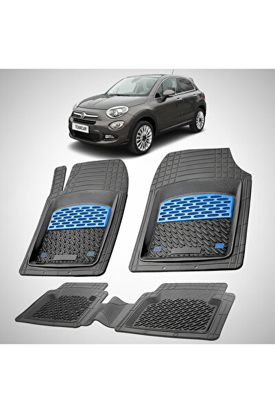 TEAMCAR Συμβατά πατάκια δαπέδου Fiat 500X 2014-2018 | Μπλε