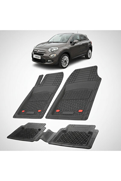 TEAMCAR Συμβατά πατάκια δαπέδου Fiat 500X 2014-2018 | Μαύρο