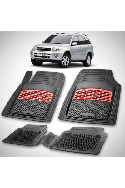 TEAMCAR Ταπέτα δαπέδου συμβατά με Toyota RAV4 XA20 SUV 2003-2005 |   Κόκκινο