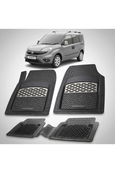 TEAMCAR Πατάκια δαπέδου Fiat Doblo Facelift MPV 263 Συμβατά 2015-2022 | Ασημί